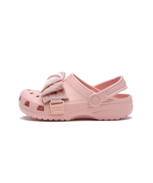211886-78U　18-21 CLASSIC BOW CLOG K PWP　POWDER PINK　699190-0001