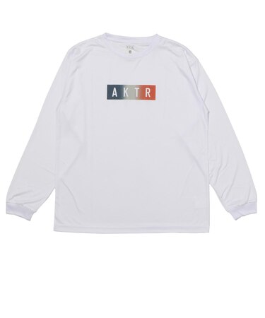 225-020005 FADE BOX LOGO L/S SPORTS TEE WHITE 705362-0002