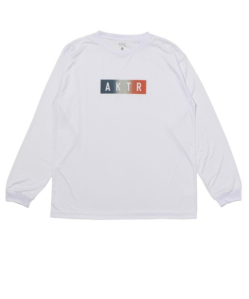 225-020005 FADE BOX LOGO L/S SPORTS TEE WHITE 705362-0002