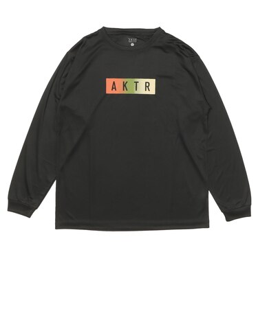 225-020005 FADE BOX LOGO L/S SPORTS TEE BLACK 705362-0001