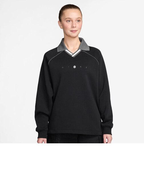 IF0257　W PHNXFLC POLO TOP　010BLACK/IRNGRY　707052-0001