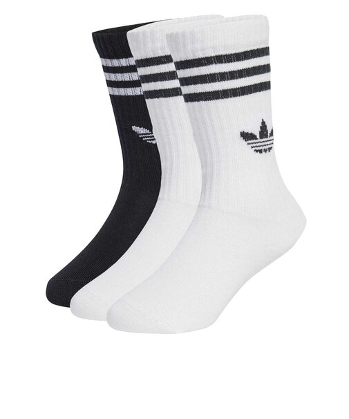 JZ7496　K CREW SOCKS 3P　WHT/WHT/BLK　706644-0001