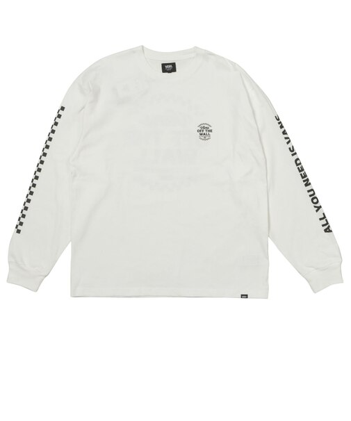 126R1021200　M All you need is Vans L TEE　WHITE　705888-0001
