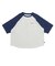 126R3020601　W raglan sleeves cropped TEE　BLUE　705872-0002