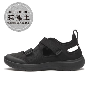S0063　DRY S/N SANDAL　BLACK　705837-0001