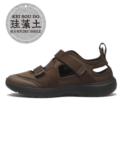 S0063　DRY S/N SANDAL　BROWN/BLACK　705837-0002