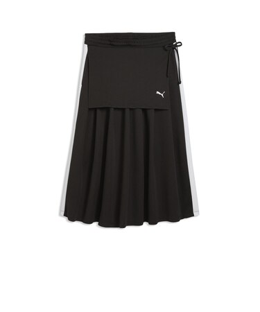636872 W T7 MIDI PLEATED SKIRT 01BK 708953-0001