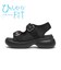 W2065　CL VL 2BUCKLE SANDAL 6　ALL BLACK　705061-0001
