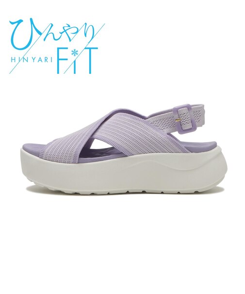 W2068　CL CROSS KNIT SANDAL 5　LILAC　705121-0003