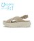 W2068　CL CROSS KNIT SANDAL 5　BEIGE　705121-0002
