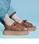 IH6633　GAZELLE BOLD SANDAL W　PREL/PREL/GOLD　704673-0001