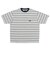 126R1060201　CAVE Crew Neck Boarder S TEE　H/GRAY　709264-0002