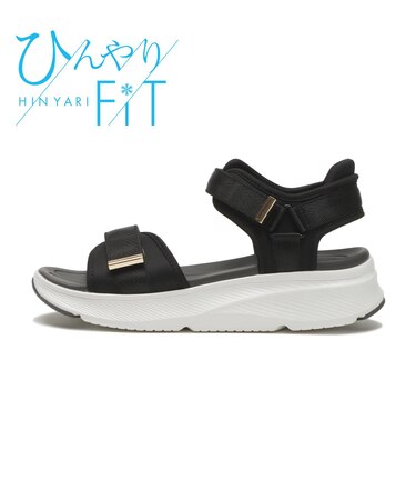 W2072　CL 2BELT SANDAL　BLACK　704941-0001