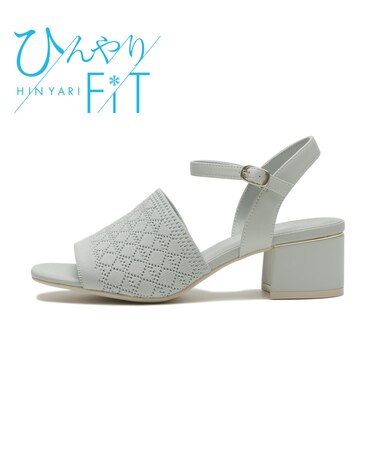 W2071　CL KNIT HEEL SANDAL 5.5　MINT　705961-0002