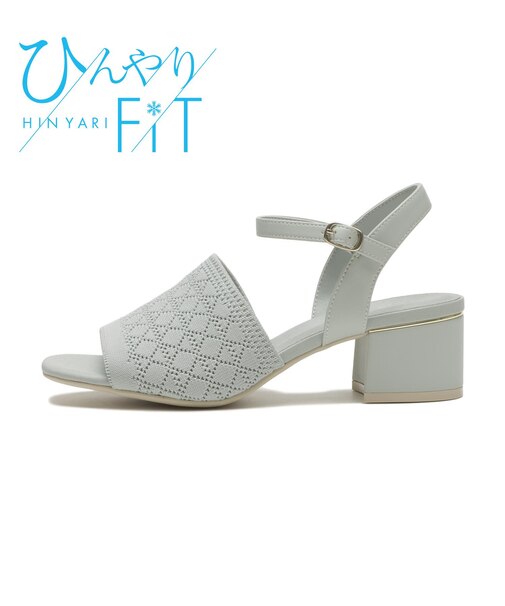 W2071　CL KNIT HEEL SANDAL 5.5　MINT　705961-0002