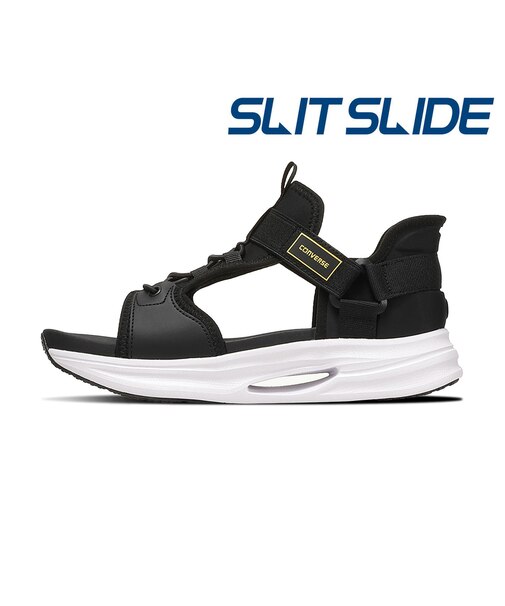 33600340　CAVESTAR SLIT SLIDE SANDAL PA　*BLACK/GOLD　707264-0001