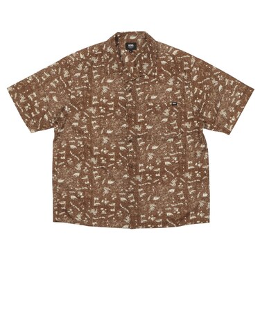 126R1061800　H Hula surfer Aloha Shirt　BROWN　707280-0002