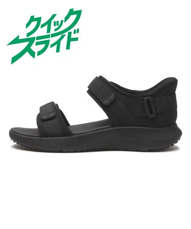 S0060　QS STRAP SANDAL　BLACK　705234-0001