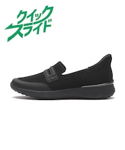W1052　QS KNIT LOAFER SNK　ALL BLACK　705848-0001