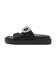 W2088　BIJOU FLAT SANDAL　BLACK　708628-0001