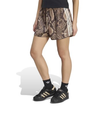 KX1895　W SNAKE SATIN SHORTS(GFX INJ)　LINEN/MBEG　716430-0001