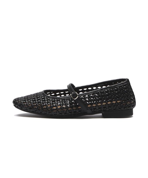 JE-5501　MESH FLAT PUMPS　BLACK　716894-0001