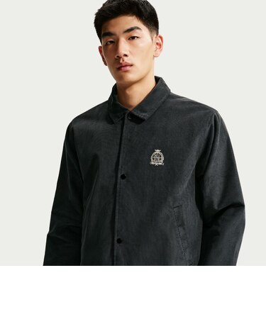 IQ7655　M CLB CORD COACHES JKT　010BLACK/SNDRFT　716616-0002