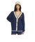 KT1859　W CABLE KNIT CARDIGAN　NIGHTINDIGO　715732-0001