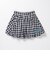 126K3151001　W CHECK BALLOON SKIRT　NAVY　715456-0001