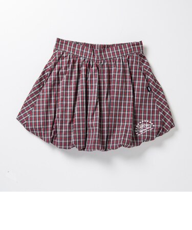 126K3151001　W CHECK BALLOON SKIRT　RED　715456-0002