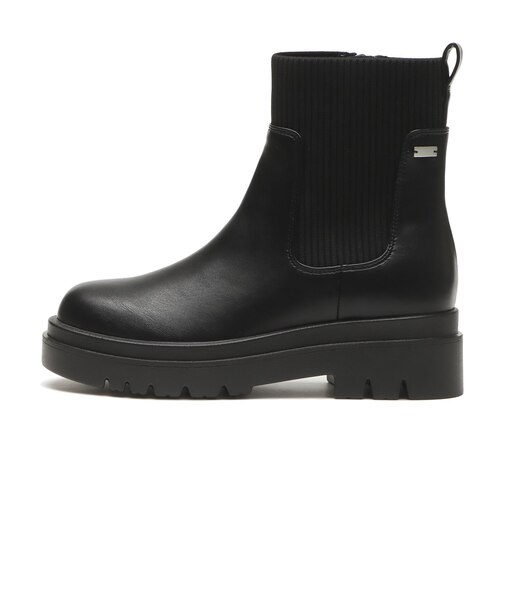 W3069　RIB KNIT BOOTS5　BLACK　714308-0001