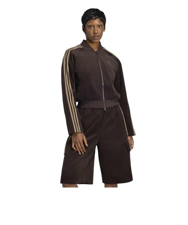 KT0052　W CORDUROY SST TRACKTOP　ACOFFEE/KHAKI　715731-0001