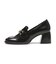 JE-6061　CHUNKY HEEL LOAFERS 6　BLACK　718952-0001