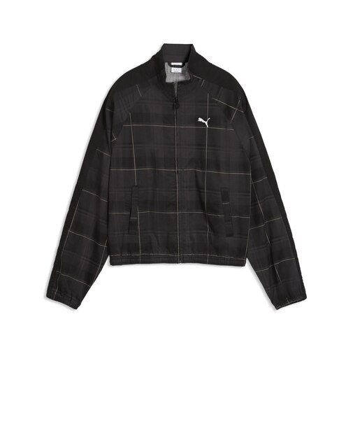 639021 W T7 RELAXED TARTAN WOVEN JKT 01BK 717908-0001