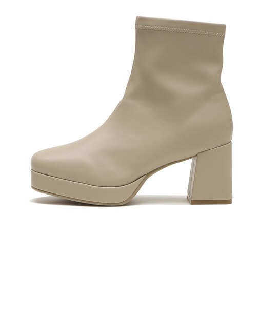 JE-52　STRETCH SHORT BOOTS 7.5　CREAM　719996-0003