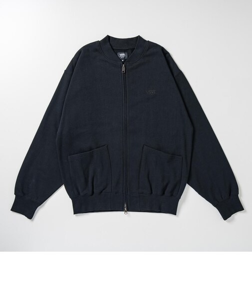 126K7051201　M Sweat Zip Cardigan　BLACK　717848-0002