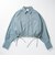 126K3071101　W DRAWSTRING CHECK SHIRT　SAX　717835-0003