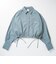 126K3071101　W DRAWSTRING CHECK SHIRT　SAX　717835-0003