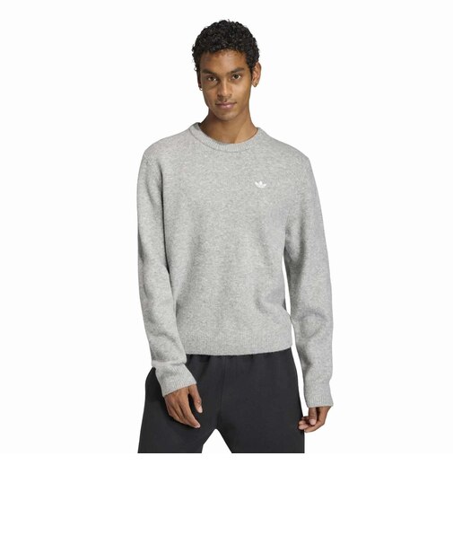 KS4889　M TRF ESS FULLY KNIT SWEAT　MGREYHEATHER　715690-0001