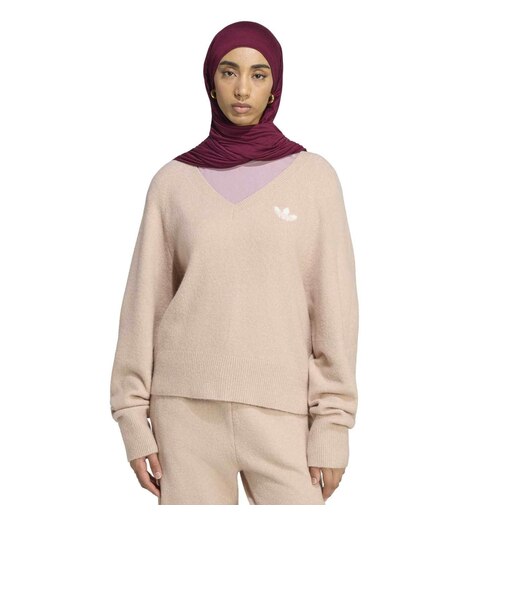 KR9175 W ESS KNIT SWEATSHIRT WONDERTAUPE 716428-0001
