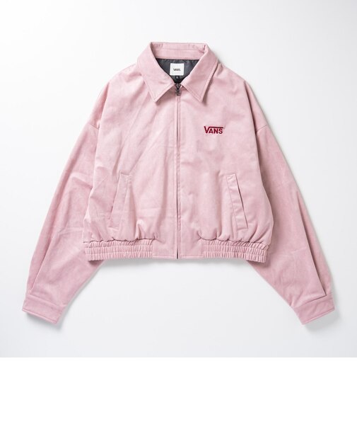 126K3090701　W EMBROIDERY ZIP BLOUSON　DUSTY PINK　717834-0003