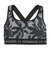6001296　W CROSSBACK BRA PRINT MED SUP　001BLK　692254-0001