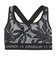 6001296　W CROSSBACK BRA PRINT MED SUP　001BLK　692254-0001