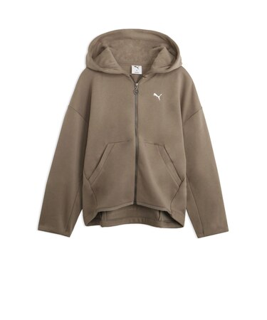529563 W STUDIO LONG KNIT JKT 81MOUSE GRAY 718314-0003
