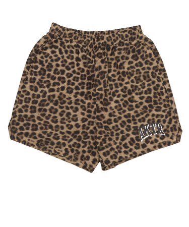 226-023002 F.A. LEOPARD WIDE 5.5 SHORTS CAMEL 715183-0001