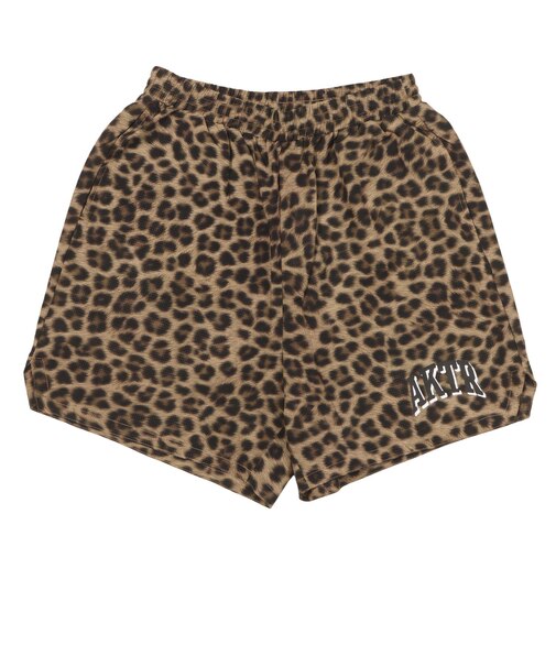 226-023002 F.A. LEOPARD WIDE 5.5 SHORTS CAMEL 715183-0001