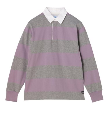 G6SM-J059　M LANGDON RUGBY SHIRT　HEATHER/PURPLE　708744-0002