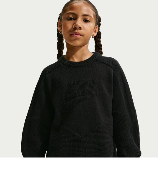 IO1703 K CLN CREW SWEATER 010BLACK 722086-0001