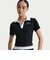 IR7565　W SS POLO CRP TOP　010BLACK　712877-0001
