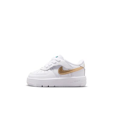 KIR3540 12-16 FORCE 1 LOW EASYON (TD) 100WHITE/M GOLD 713007-0001